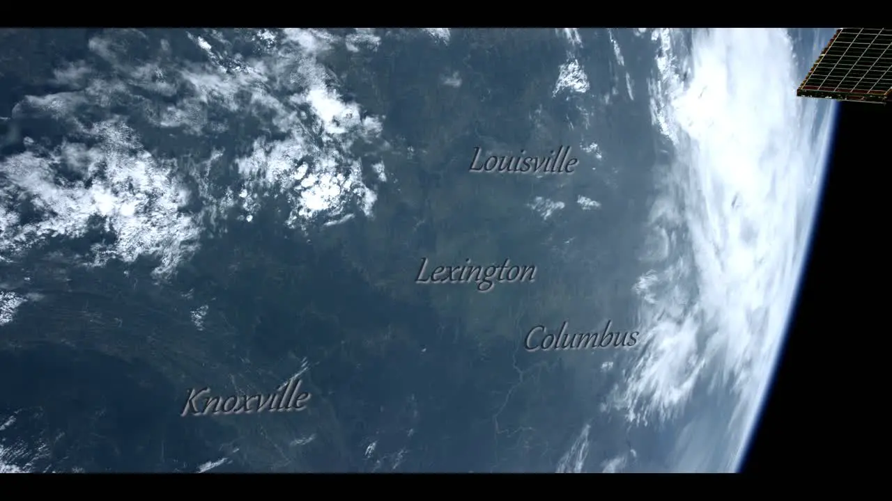 Knoxville Lexington Louisville and Columbus from ISS