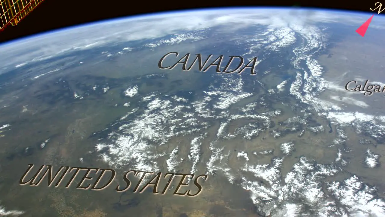 Canada and the United States from ISS Graded