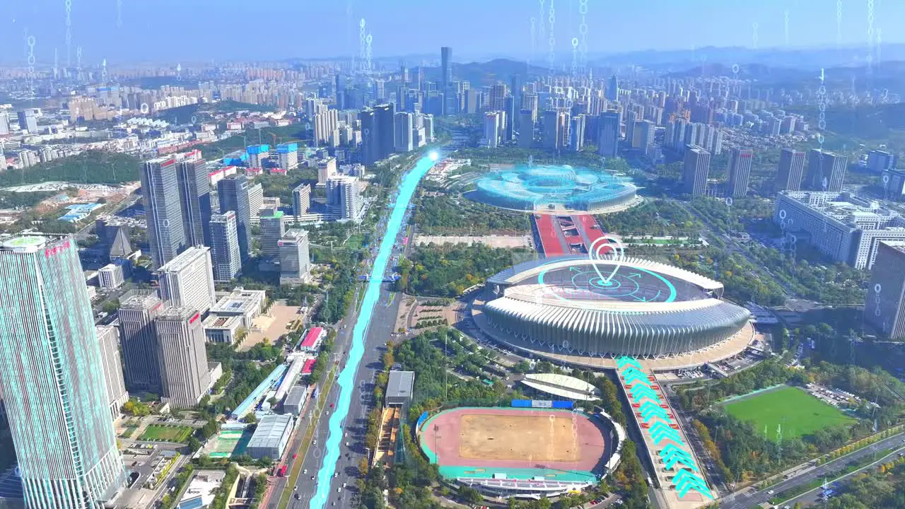 Technological city Smart City China Science and Technology City，Jinan Olympic Sports Center