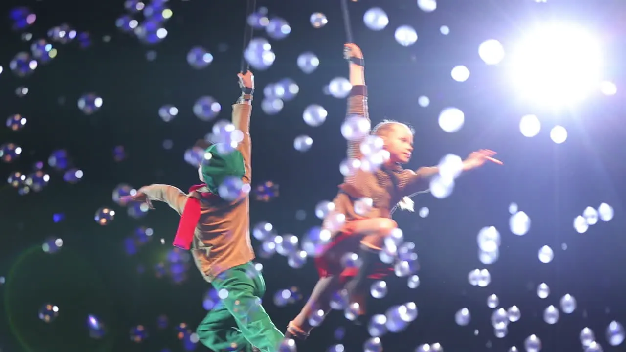 Aerial Acrobacy Act Shown by Children