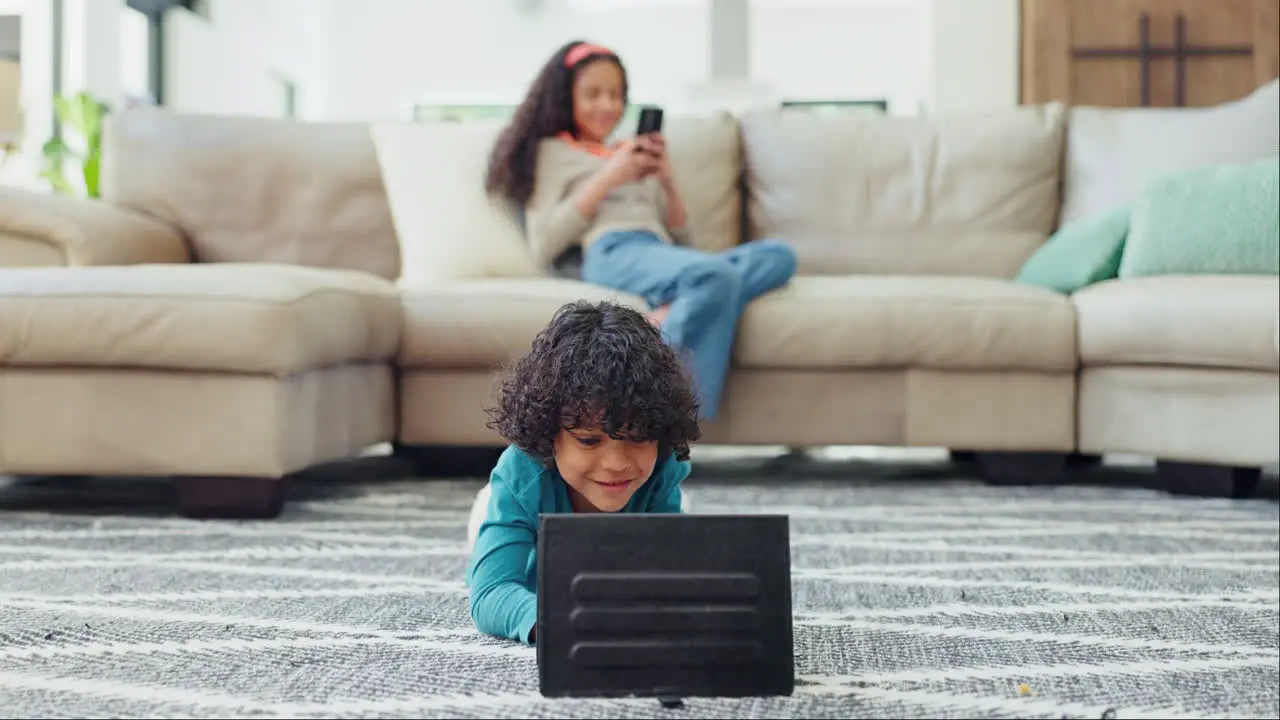 Child youth and tablet for streaming in home