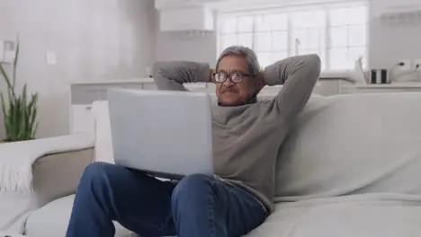 Happy smiling elderly man enjoying entertainment