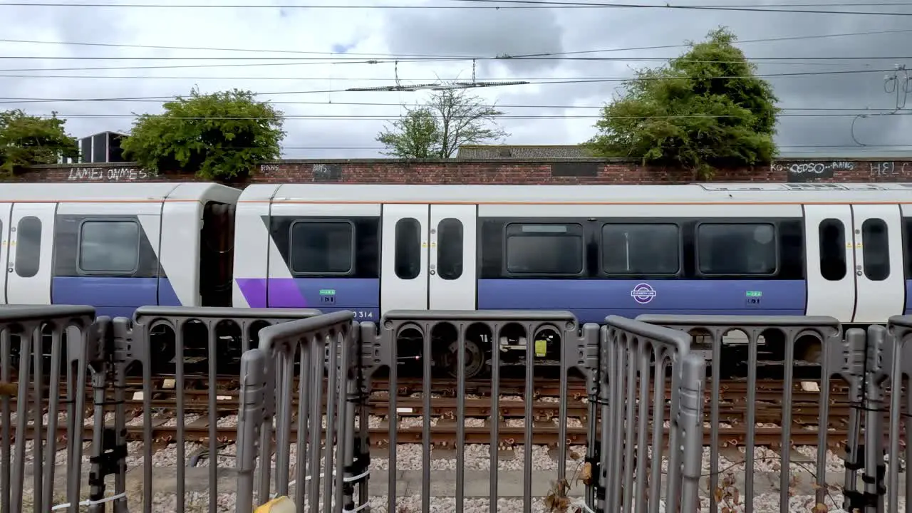 Elizabeth Line Class 345 Aventra Train Slowly Going Past At Old Oak Common Elizabeth Line Depot