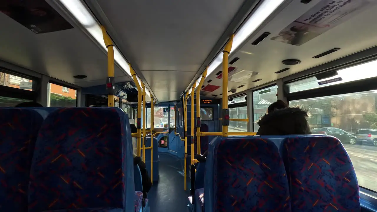 10 February 2023 View From Backseat Of Double Decker Bus 607 Travelling Through Uxbridge