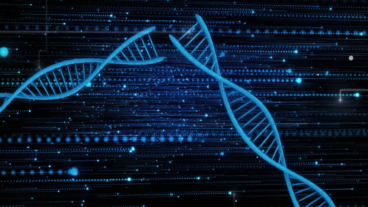 Animation of data processing over dna strands