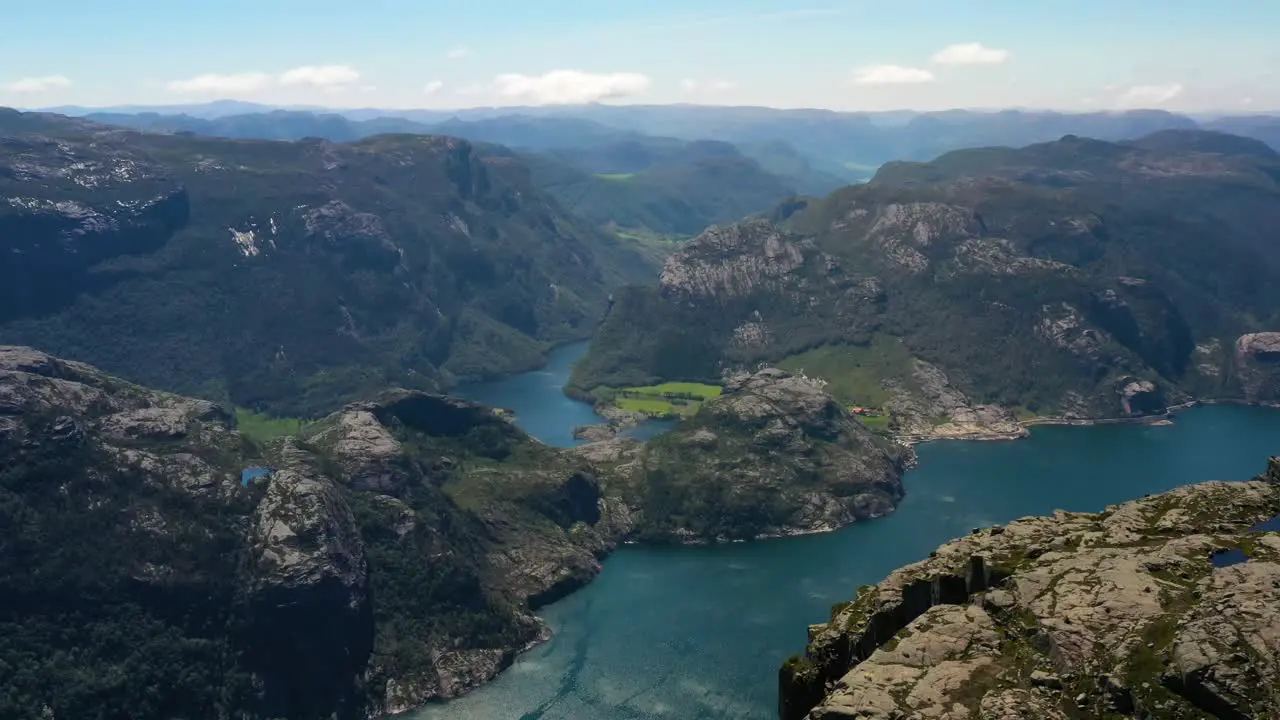 Aerial footage Beautiful Nature Norway