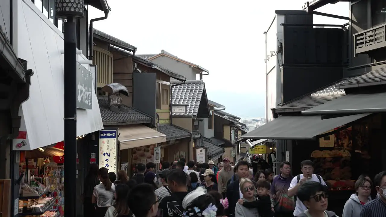 Mass Tourism Seen Along Street Leading To Kiyomizu-dera In Kyoto