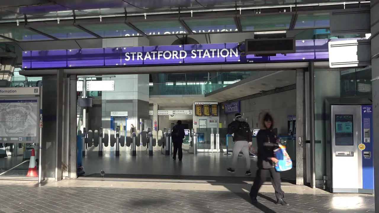 Very few people enter and almost deserted Stratford Underground station in East London lies during the normally busy early morning rush hour during the coronavirus outbreak