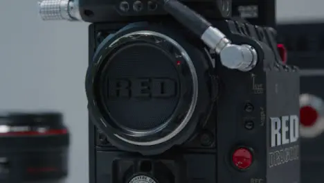 Tracking Shot Revealing RED Dragon Cinema Camera