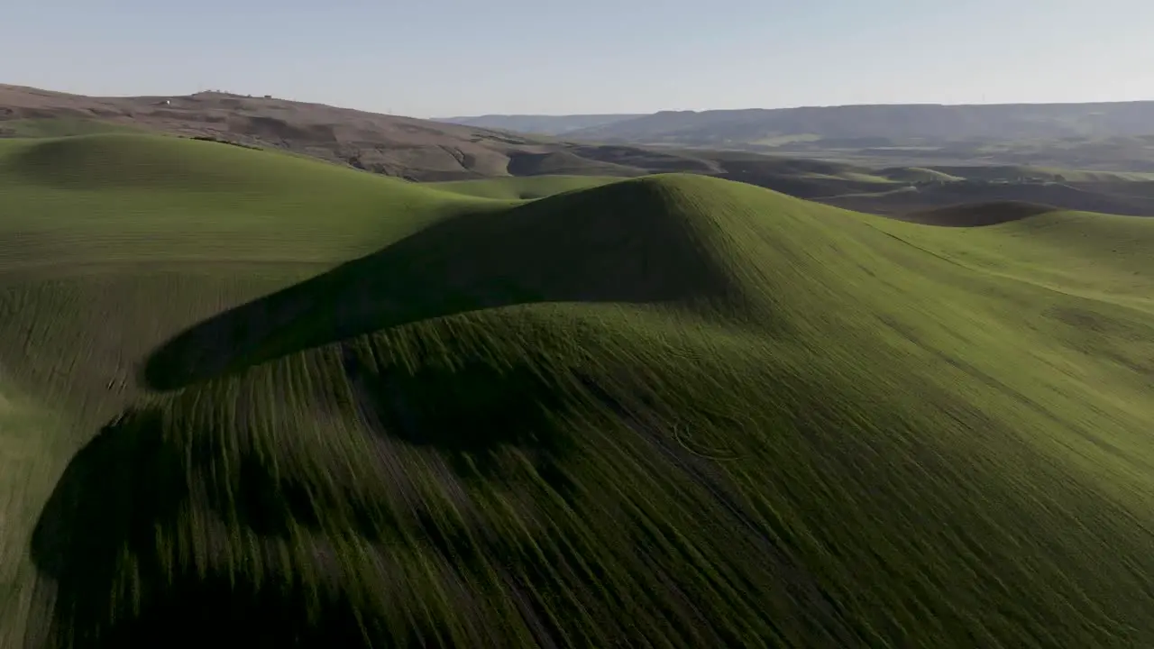 Green hill and shadows in Southern Italy Aerial