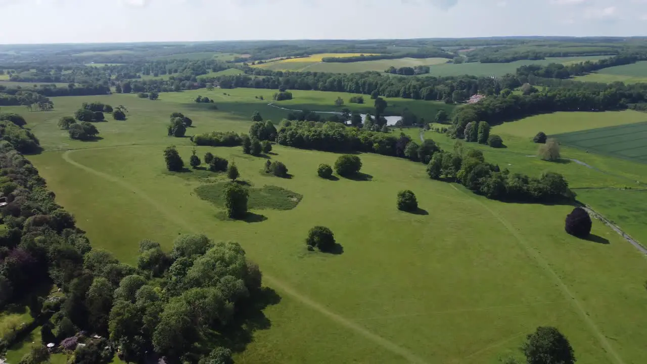 4K drone video of a stately looking house in the village of Bridge near Canterbury