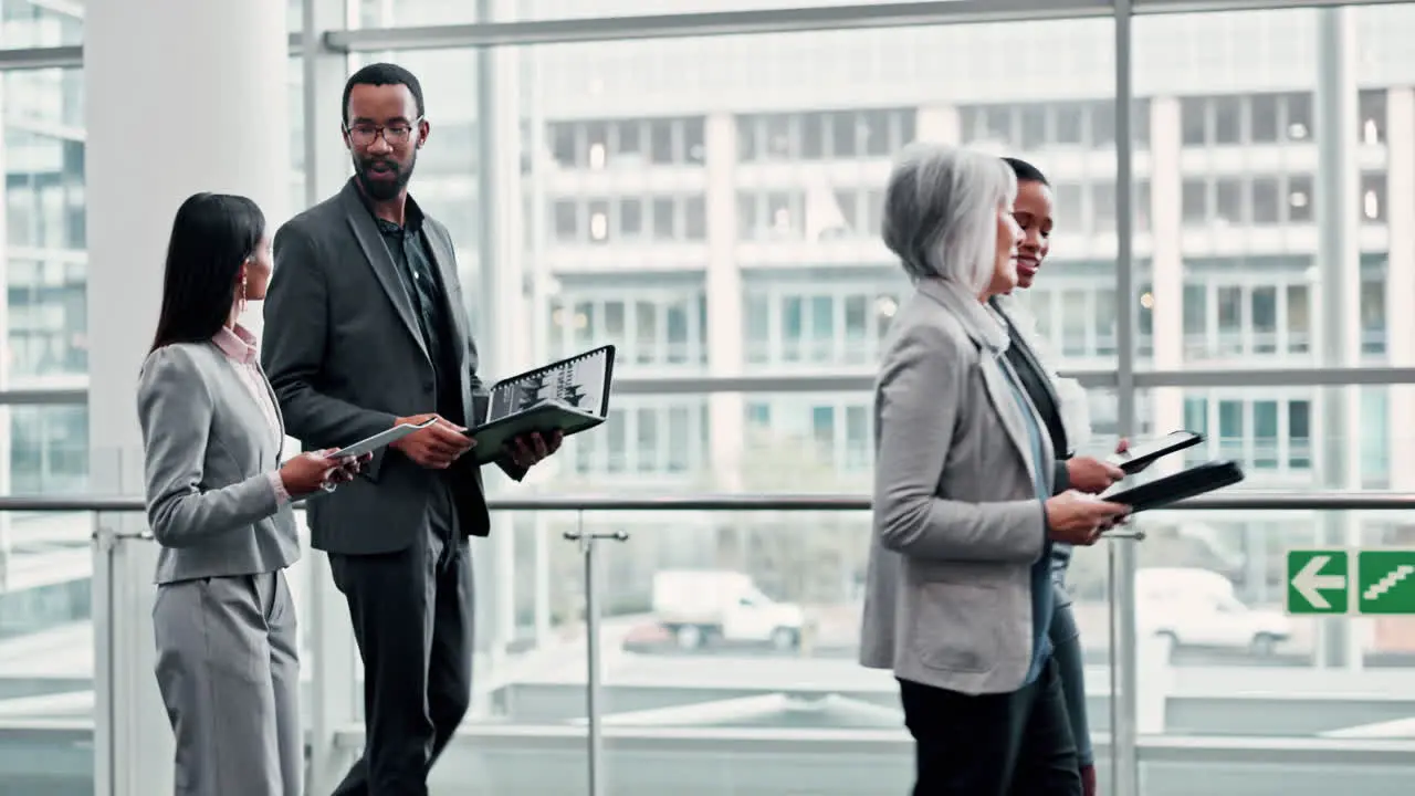 Business people walking and staff planning