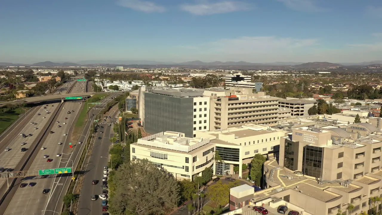 Sharp Hospital in San Diego California aerial