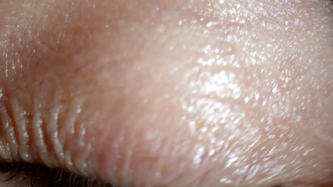 Extreme close-up of a woman's left eye