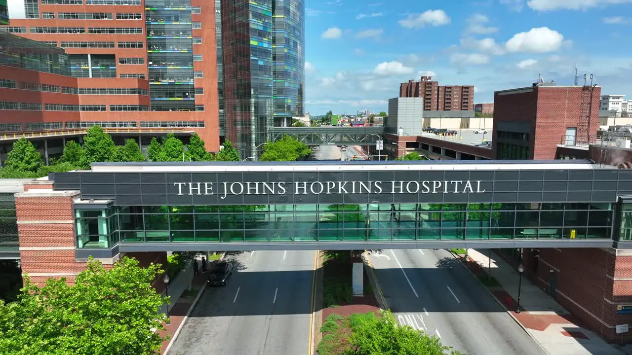 Pedestrian walkway at The Johns Hopkins Hospital