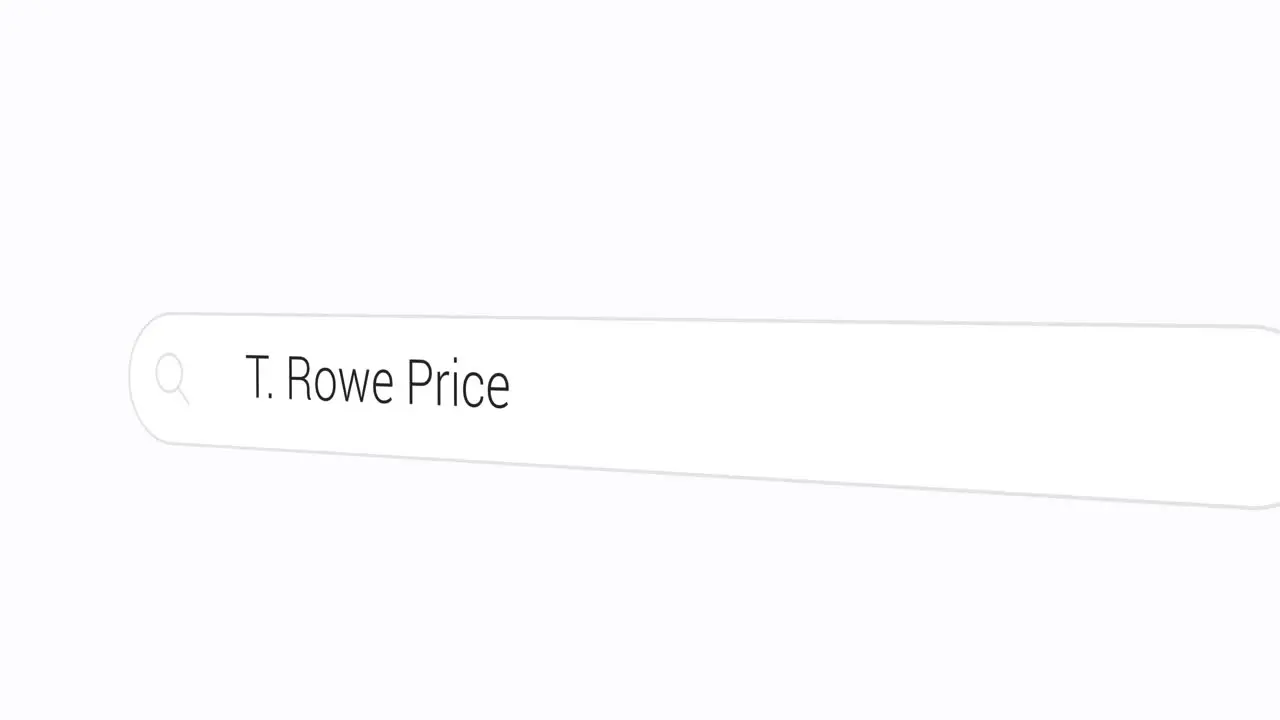 Typing T Rowe Price on the Search Engine