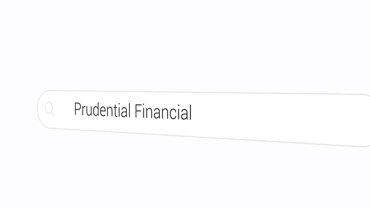 Typing Prudential Financial on the Search Engine