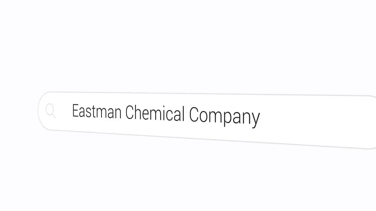 Typing Eastman Chemical Company on the Search Engine