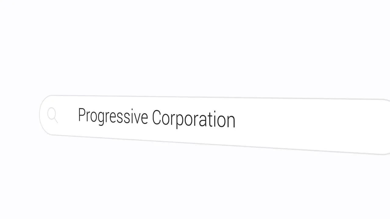 Typing Progressive Corporation on the Search Engine