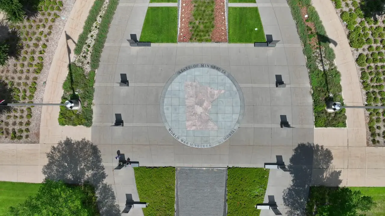 State of Minnesota World War II Memorial seal at capitol building in Saint Paul MN