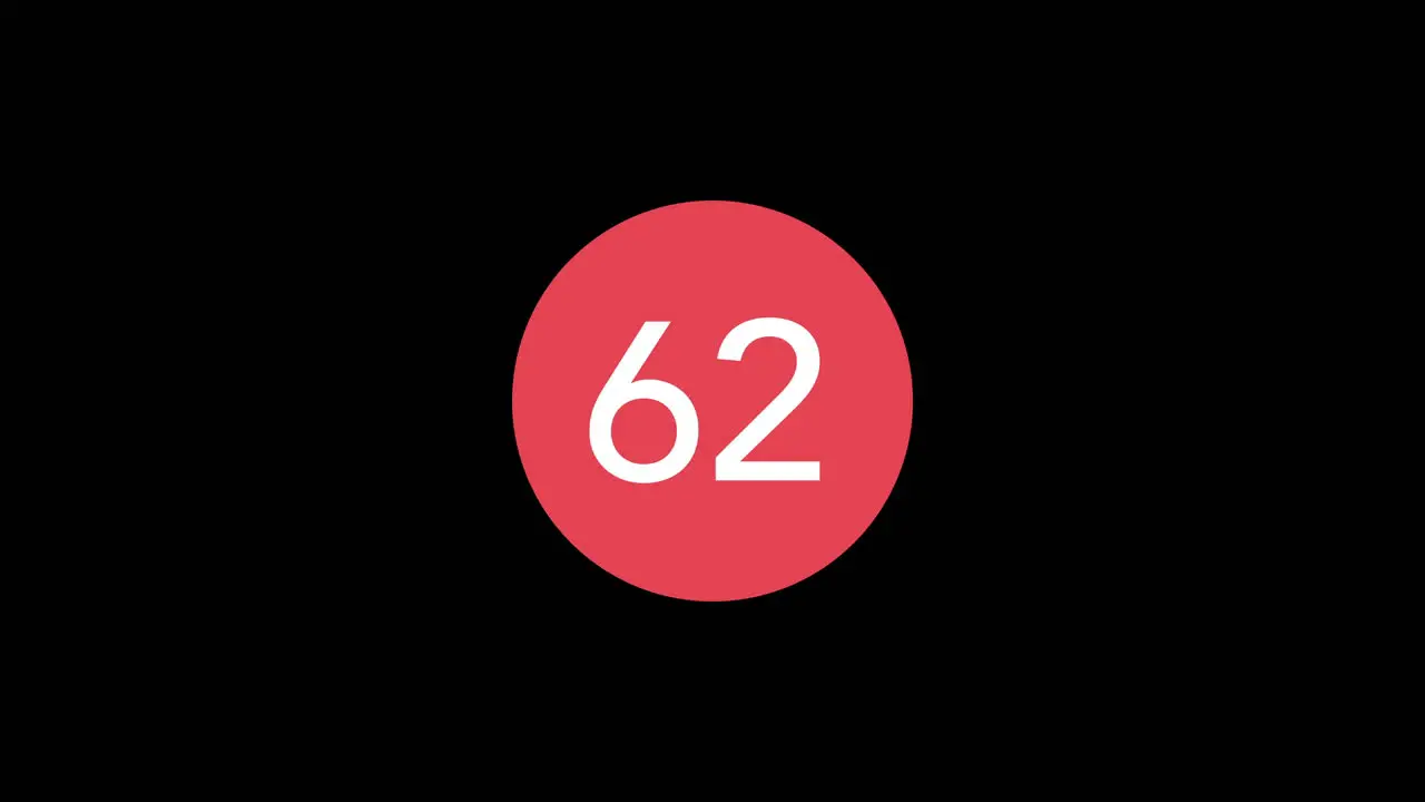 A red bubble with white numbers counting rapidly upwards reminiscent of notifications from an app such as social media engagement emails likes friend requests growth etc-3