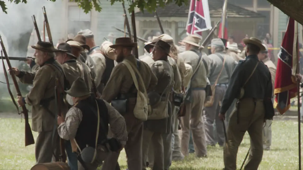 Civil War battle re-enactment at the Ohio Village in the Ohio History Center