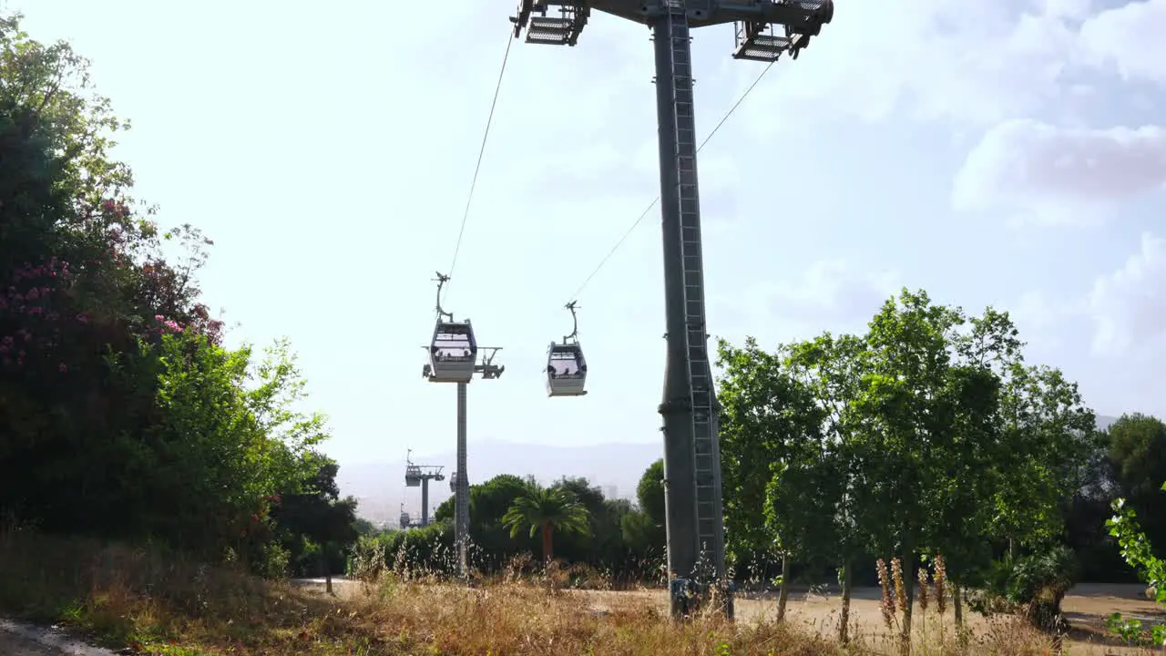 gondola lift funicular Montjuic Barcelona Spain