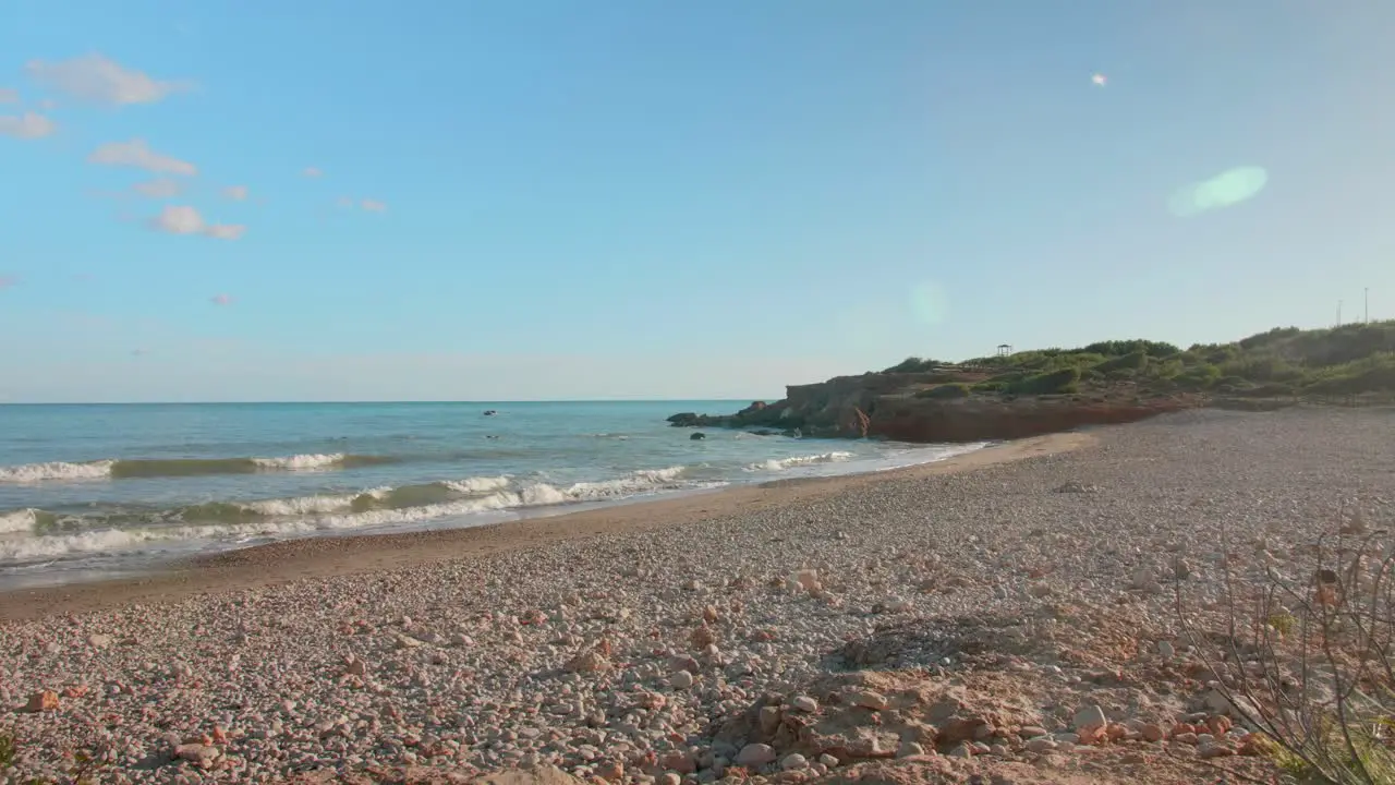 Beautiful preserved beach playa del Moro Alcossebre  Spain