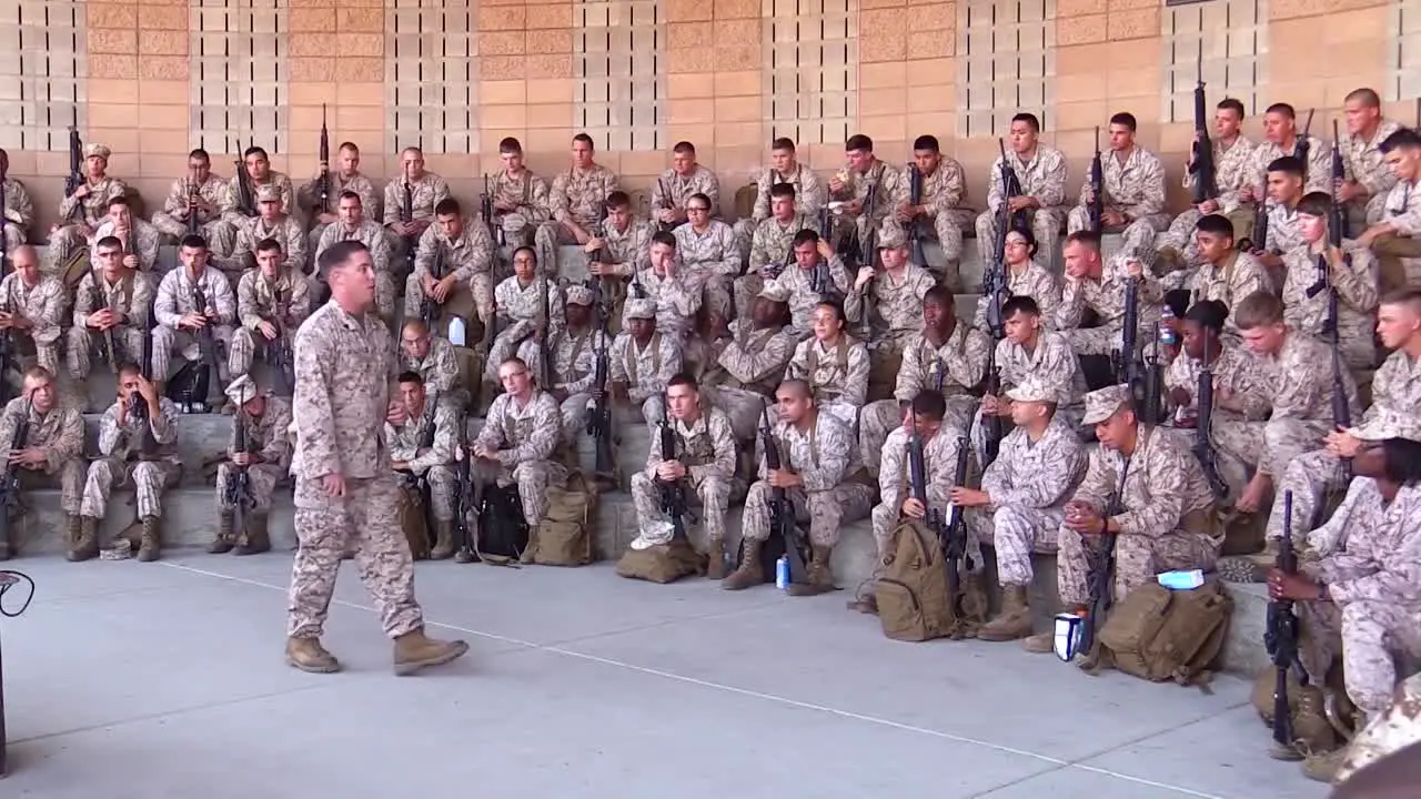 Marine Corps Officers Practicing Marksmanship At A Firing Range 1