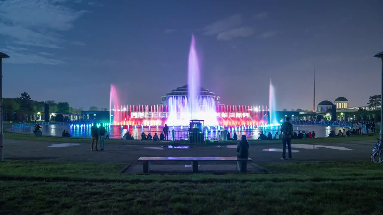 Wroclaw Poland May 17 2019 Multimedia fountain light and music show