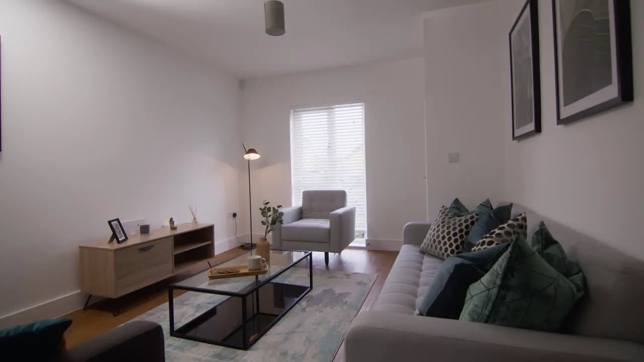 Modern living room in a show home