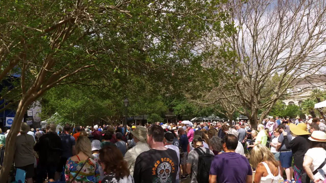 Crowds Prays at French Quarter Fest 2022 New Orleans Louisiana