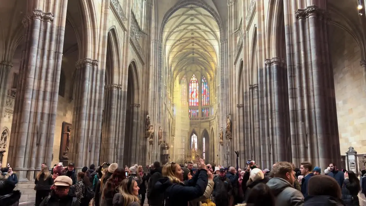 Inside cathedral in Prague Czech Republic