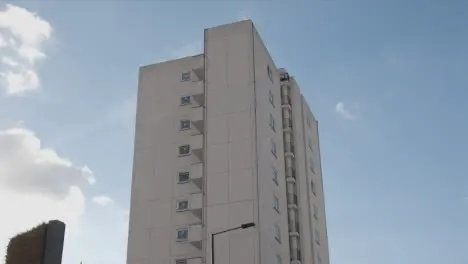 Exterior Of Inner City High Rise Tower Block In London UK