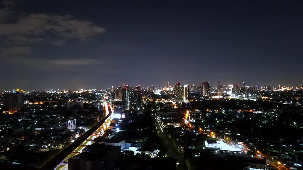 Blue hour to night Timelapse Bangkok Thailand in 4k