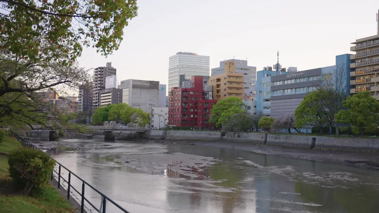 Urban Skyline of Hiroshima City in Japan