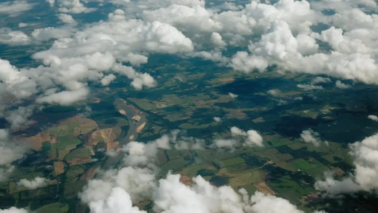 Tilt down from the horizon to the landscape below