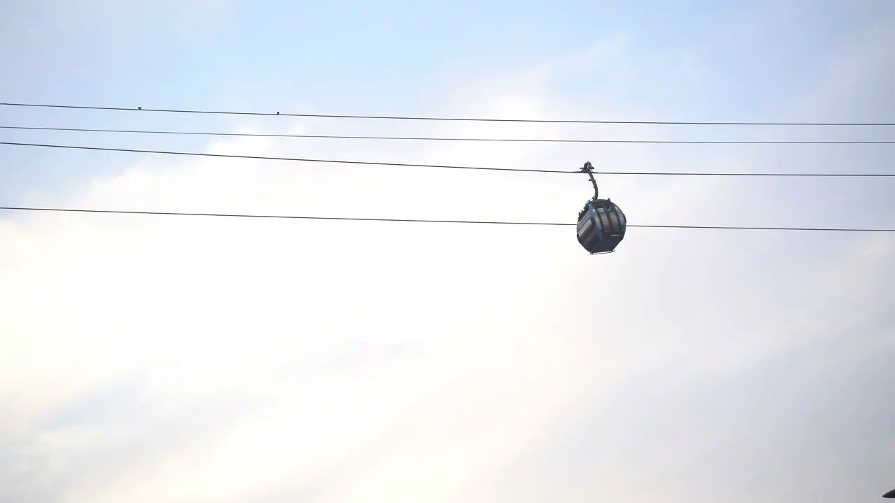 Cable way above Haifa city Israel