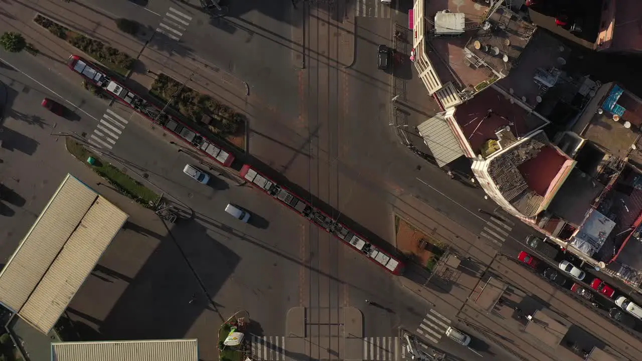 top shot of a tramway in casablanca