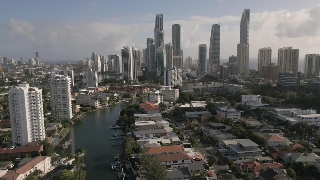 5 February 2023 Aerial views over Surfers Paradise Gold Coast Queensland Australia