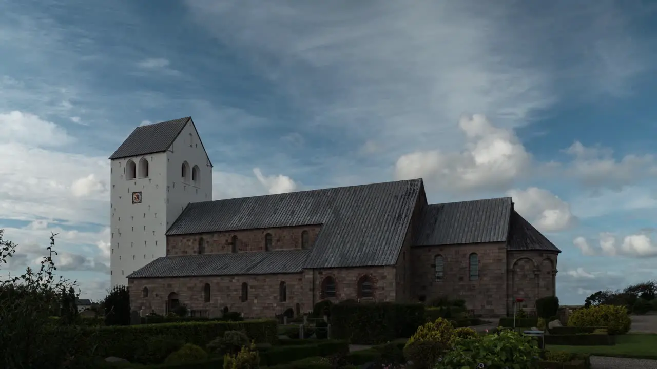 Dramatic timelapse of Vestervig Abbey in Northern Jutland Denmark