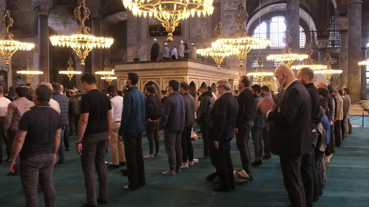 Visitor Prayer in Hagia Sophia