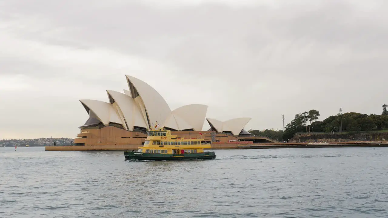 Sydney Opera House with Ferry Passing