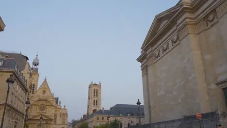 Exterior Of The Pantheon Monument In Paris France With Tourists Shot In Slow Motion 4