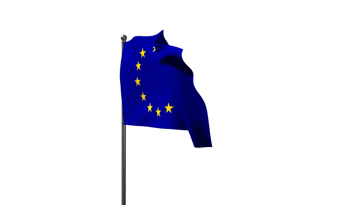 Close-up of europe flag waving