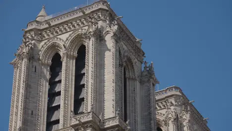 Close Up Of Rebuilding Work Taking Place On Notre Dame Cathedral