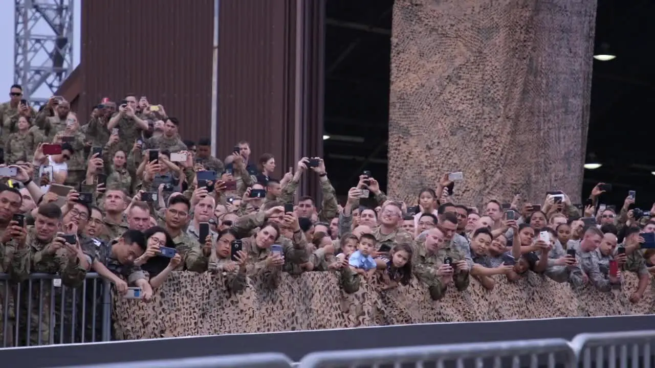 United States President Donald Trump Visits the Soldiers And Airmen At the Osan Air Base In South Korea