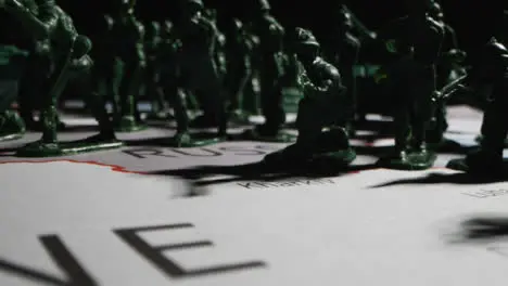 Tracking Shot Over Toy Soldiers On Map of Ukraine 08