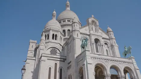 Exterior Of Sacre Coeur Church In Paris France Shot In Slow Motion 1