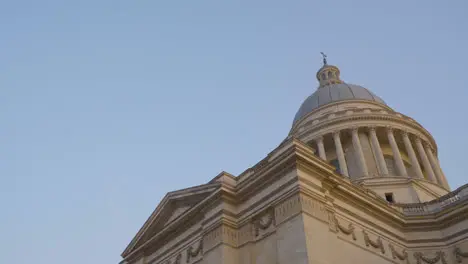 Exterior Of The Pantheon Monument In Paris France With Tourists Shot In Slow Motion 3